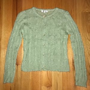 Sparkly Carol Rose Women’s Sweater Button Cardigan